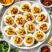 Cheddar Stuffed Eggs