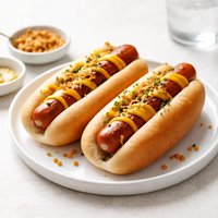 Cheddar Stuffed Franks in Buns