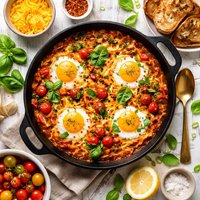 Cheddar Tomato Eggs