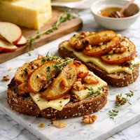 Cheddar with Sauteed Apples and Brown Bread