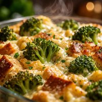 Cheese and Broccoli Strata