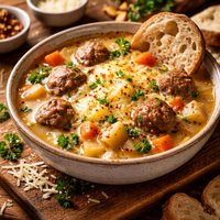 Cheese and Meatball Soup