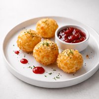 Cheese Balls with Strawberry Preserves