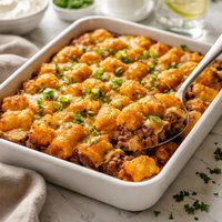 Cheese Beef and Tater Tots Casserole