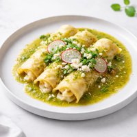 Cheese Enchiladas W Tomatillo Green Chili Sauce