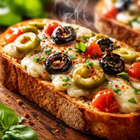 Cheese Olive Bruschetta