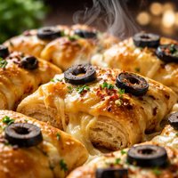 Cheese Olive Crescent Roll Squares