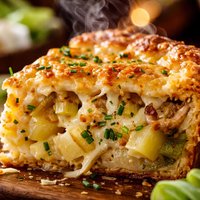 Cheese Onion Leek Potato Pie
