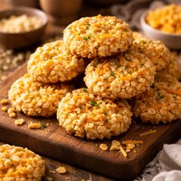Cheese Rice Krispie Rounds