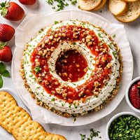 Cheese Ring with Strawberry Preserves
