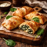 Cheese Spinach Puff Pastry Pockets