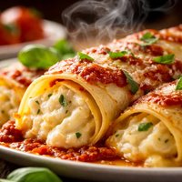 Cheese Stuffed Manicotti Crepes