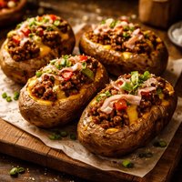 Cheeseburger Stuffed Potatoes