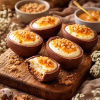 Cheesecake Filled Chocolate Easter Eggs