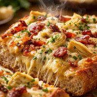 Cheesy Artichoke Bacon Bread