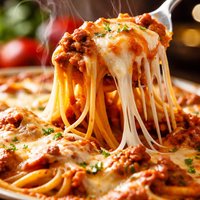 Cheesy Baked Spaghetti