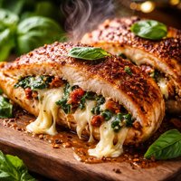 Cheesy Basil Stuffed Chicken Breasts