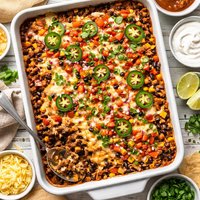 Cheesy Beef and Bean Casserole