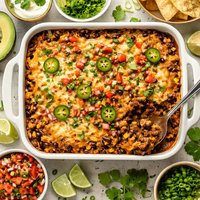 Cheesy Beef Bean Casserole