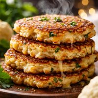 Cheesy Cauliflower Pancakes