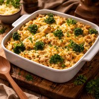 Cheesy Chicken and Broccoli Rice Casserole