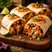 Cheesy Chicken Rice Burritos