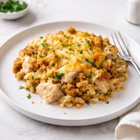 Cheesy Chicken Stuffing Casserole