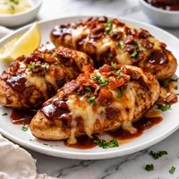 Cheesy Chicken with Bbq Sauce Bacon