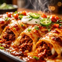 Cheesy Chili Enchiladas