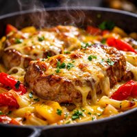 Cheesy Chops and Peppers Casserole