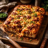 Cheesy Chorizo Strata