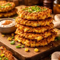 Cheesy Corn Fritters