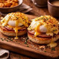 Cheesy Eggs Benedict