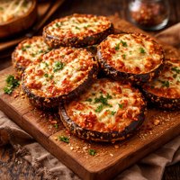 Cheesy Fried Eggplant Aubergine