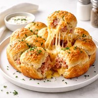Cheesy Ham Biscuit Pull Aparts