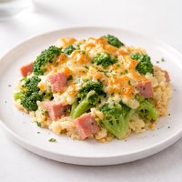 Cheesy Ham Broccoli Casserole