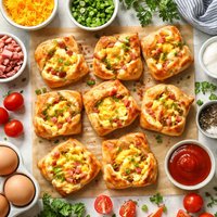 Cheesy Ham Egg Puffs Kid Friendly