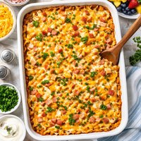 Cheesy Ham N Hash Browns Casserole