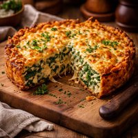 Cheesy Hash Spinach Pie