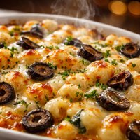 Cheesy Hominy and Olive Casserole