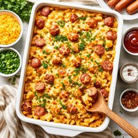 Cheesy Hot Dog Casserole