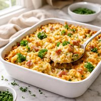 Cheesy Leftover Ham Casserole