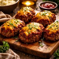 Cheesy Mini Meatloaves
