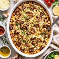Cheesy Mushroom Bake