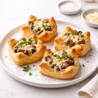 Cheesy Mushroom Puffs