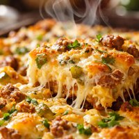 Cheesy Potato and Green Chili Breakfast Casserole