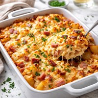 Cheesy Potato and Ham Casserole
