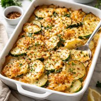 Cheesy Potato Zucchini Casserole