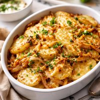 Cheesy Potatoes with Onions