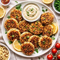 Cheesy Quinoa Cakes with a Roasted Garlic and Lemon Aioli